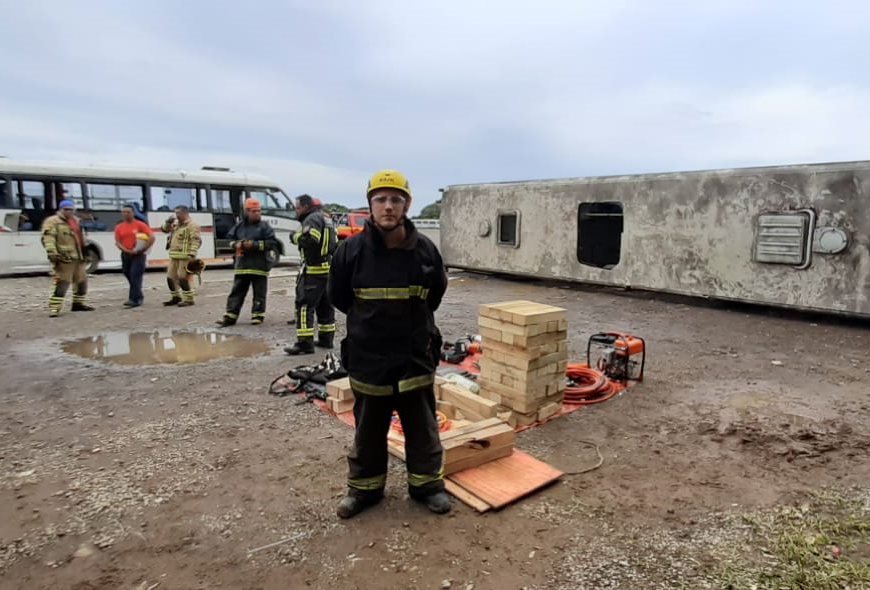 Bombeiro de São Marcos participou de workshop inédito de salvamento veicular