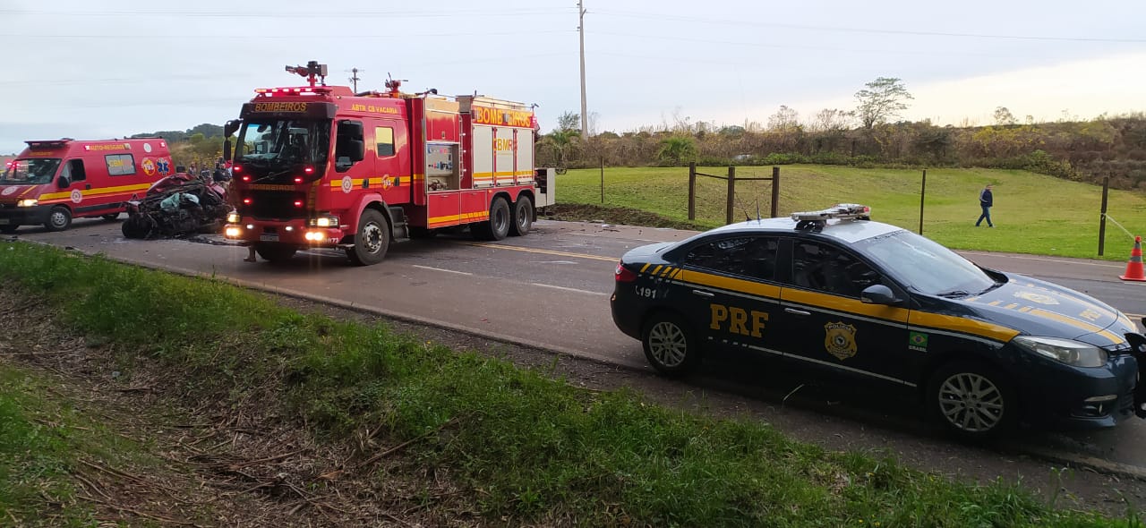 Caminhão com placas de São Marcos se envolve em acidente com vítima fatal em Vacaria