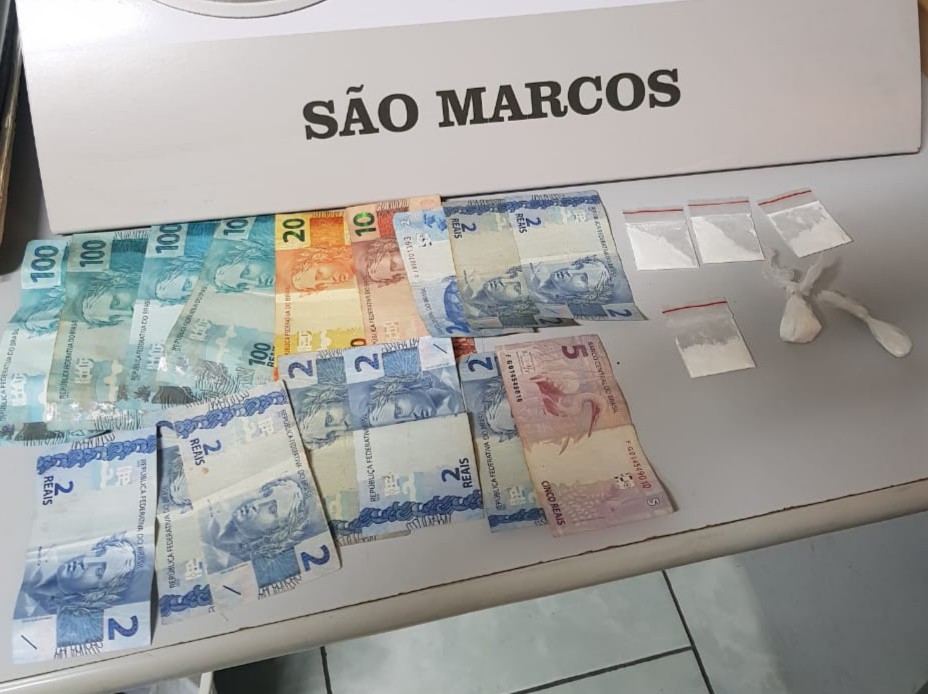 Dois homens foram presos por tráfico e posse de entorpecentes nesta sexta-feira em São Marcos