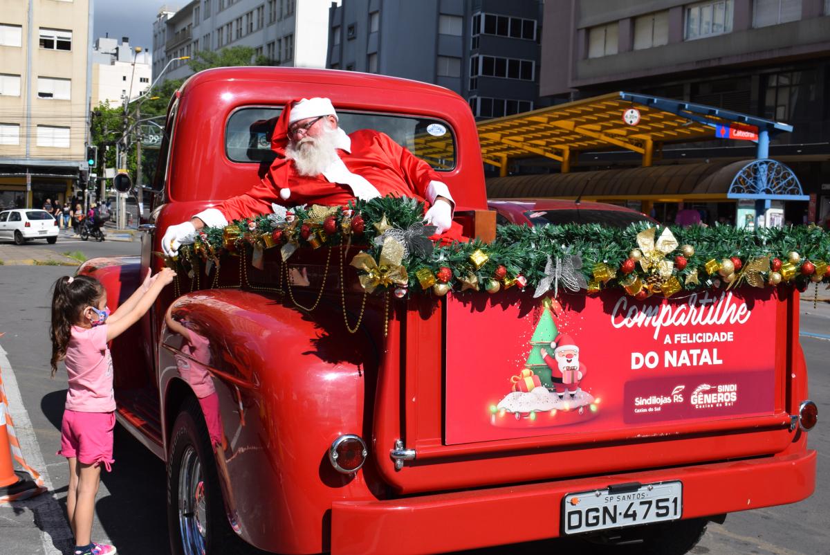 Picape do Papai Noel visita São Marcos em 15 de dezembro