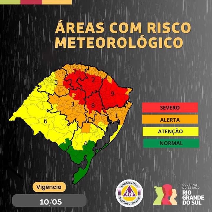 Frente fria provoca mudanças no tempo no Rio Grande do Sul