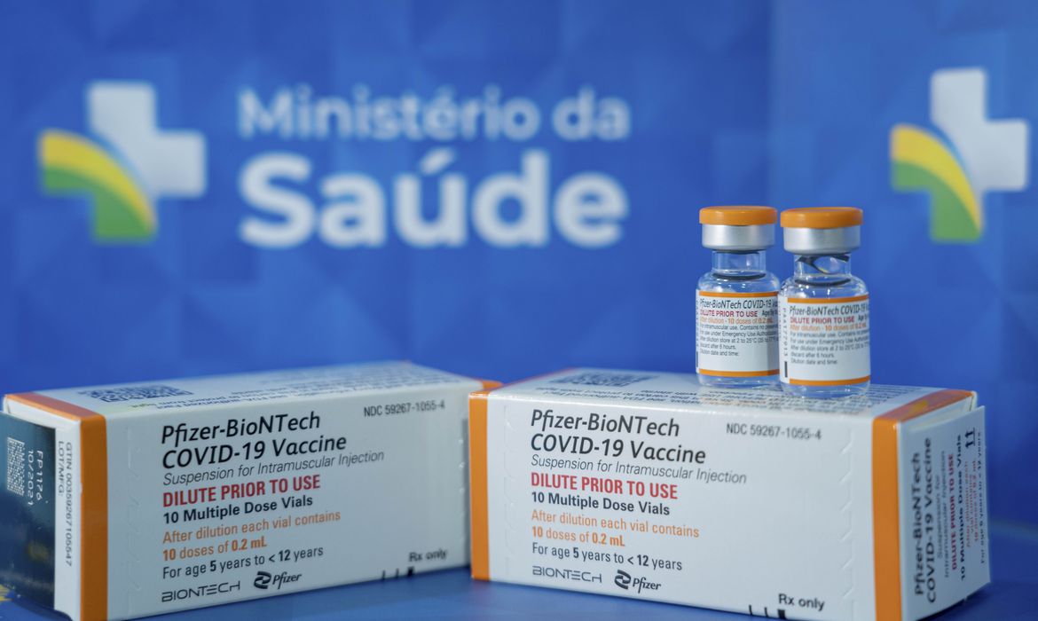 Ministério da Saúde recebe 7,7 milhões de doses pediátricas da Pfizer