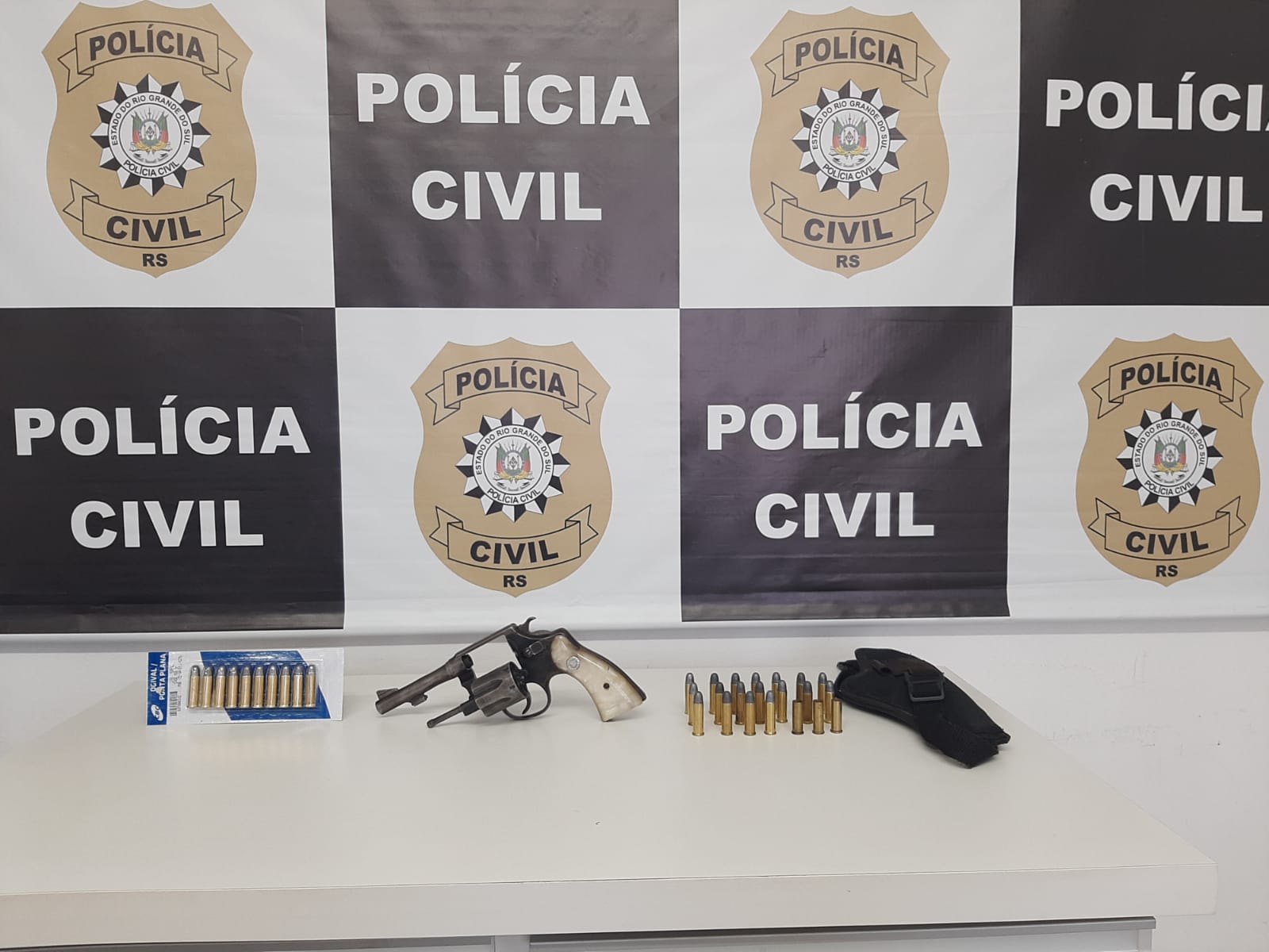 Homem foi preso por posse de arma de fogo de uso restrito em São Marcos
