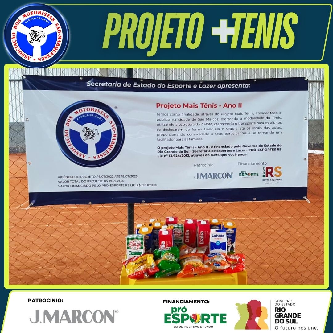 Projeto ‘Mais Tênis’ garante acesso gratuito a esporte pouco difundido em São Marcos