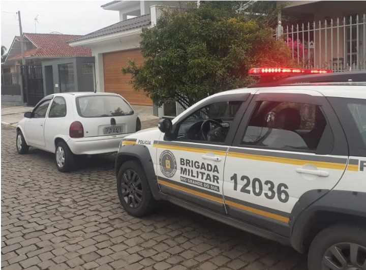 Homem foi preso pela BM por receptação de veículo esta tarde