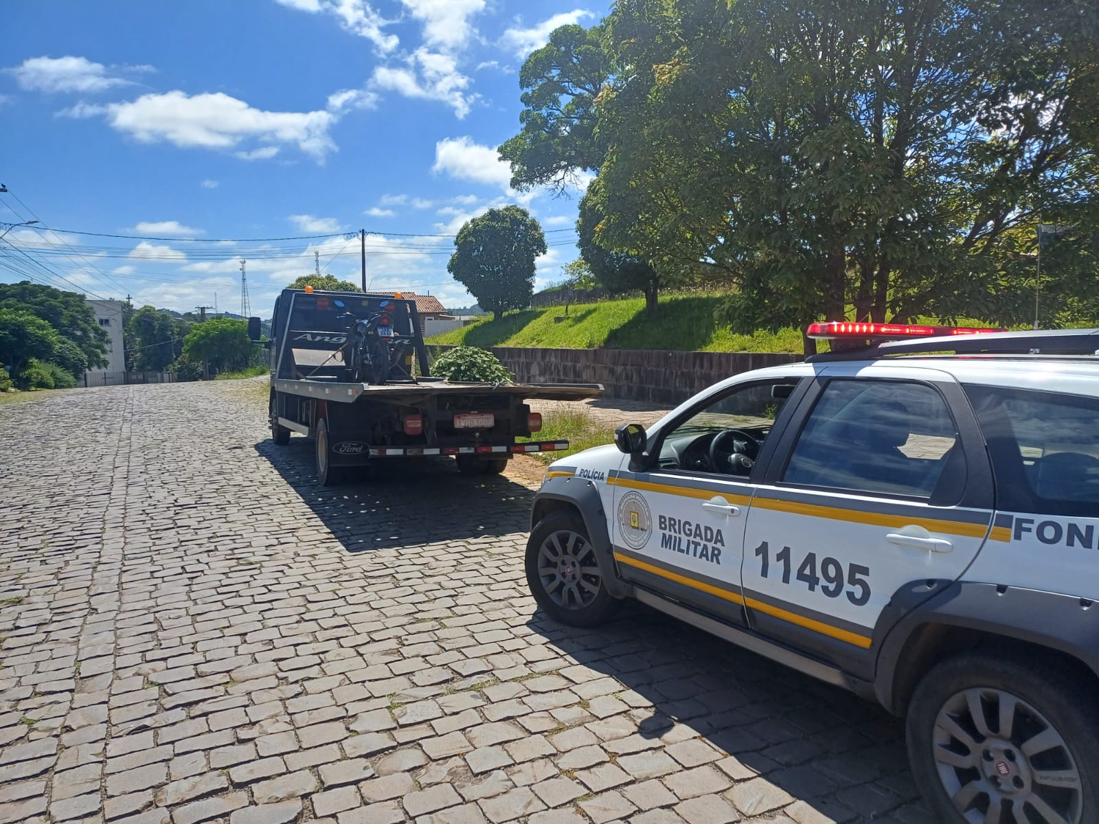 Brigada Militar de São Marcos apreende motocicleta durante operação “Cerco Fechado”