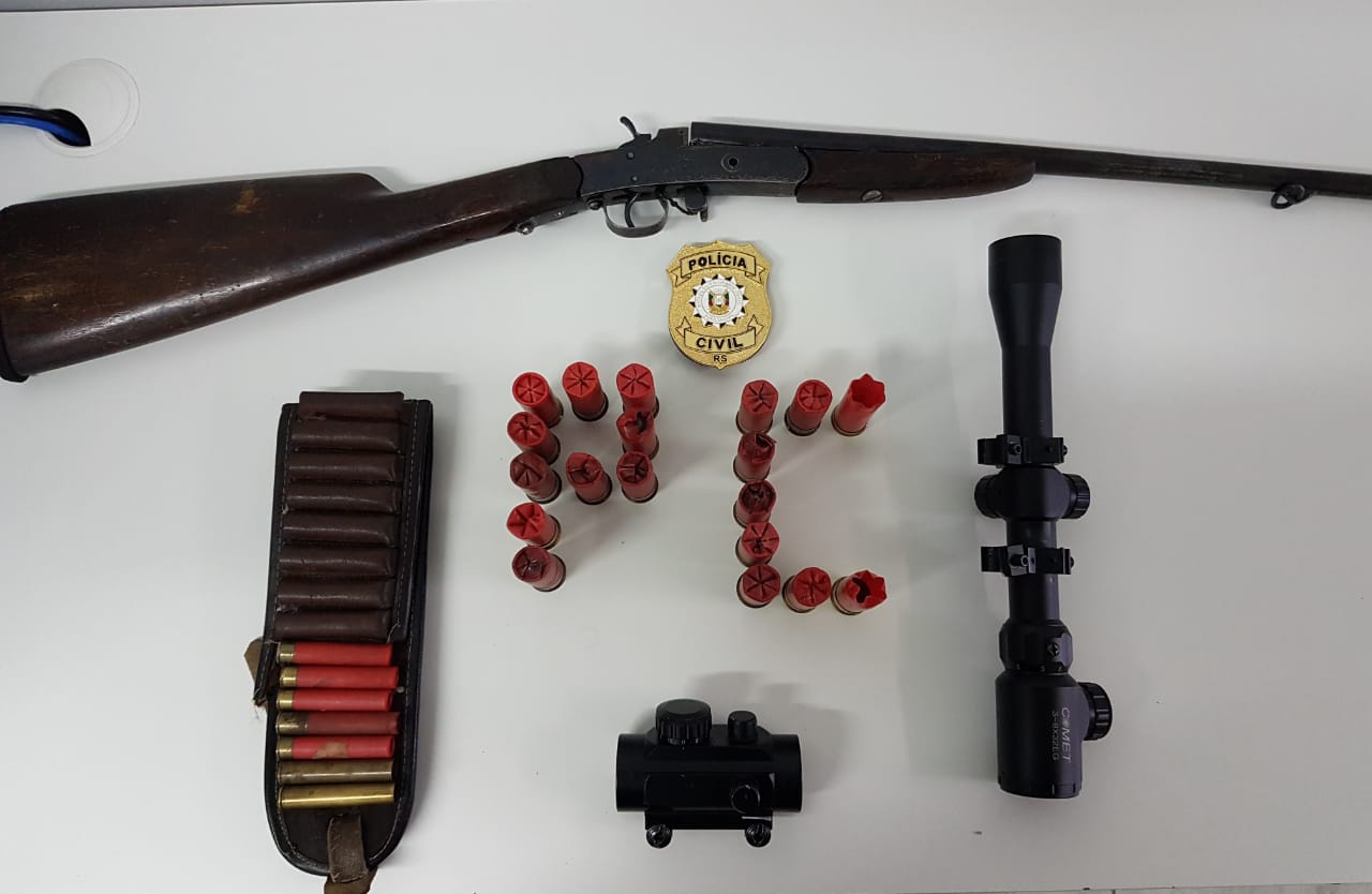 Após denúncia, homem é preso por posse ilegal de arma de fogo em São Marcos
