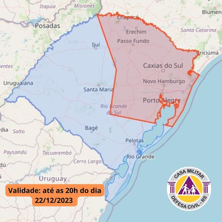 Alerta meteorológico: temporais podem afetar a região até as 20h desta sexta-feira