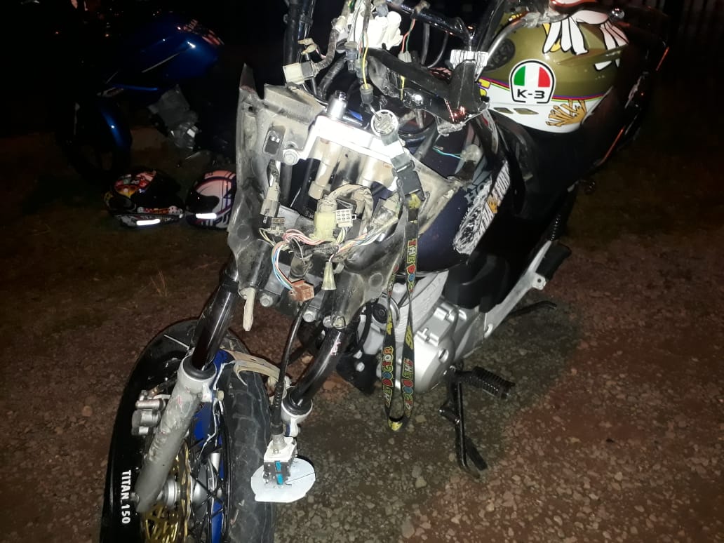 Jovem fica ferido em acidente com moto na VRS 315