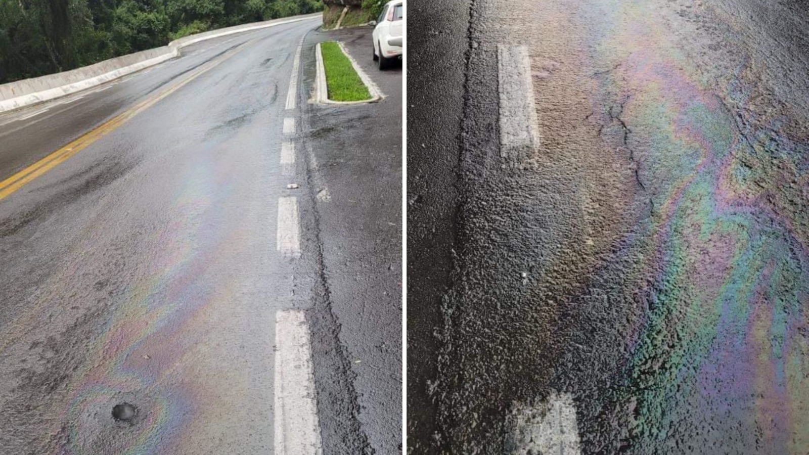 Acidentes na BR 116 alertam para riscos causados por derramamento de óleo na pista