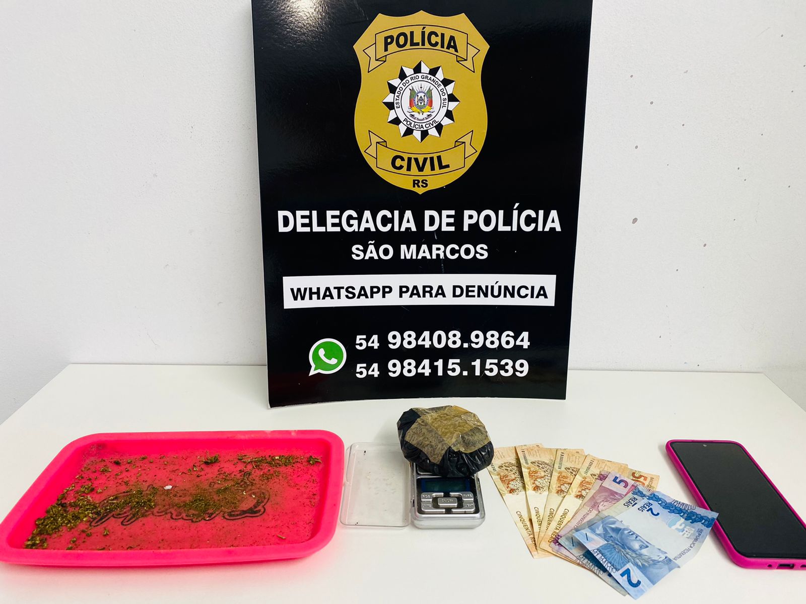 Mulher foi presa por tráfico de drogas em São Marcos