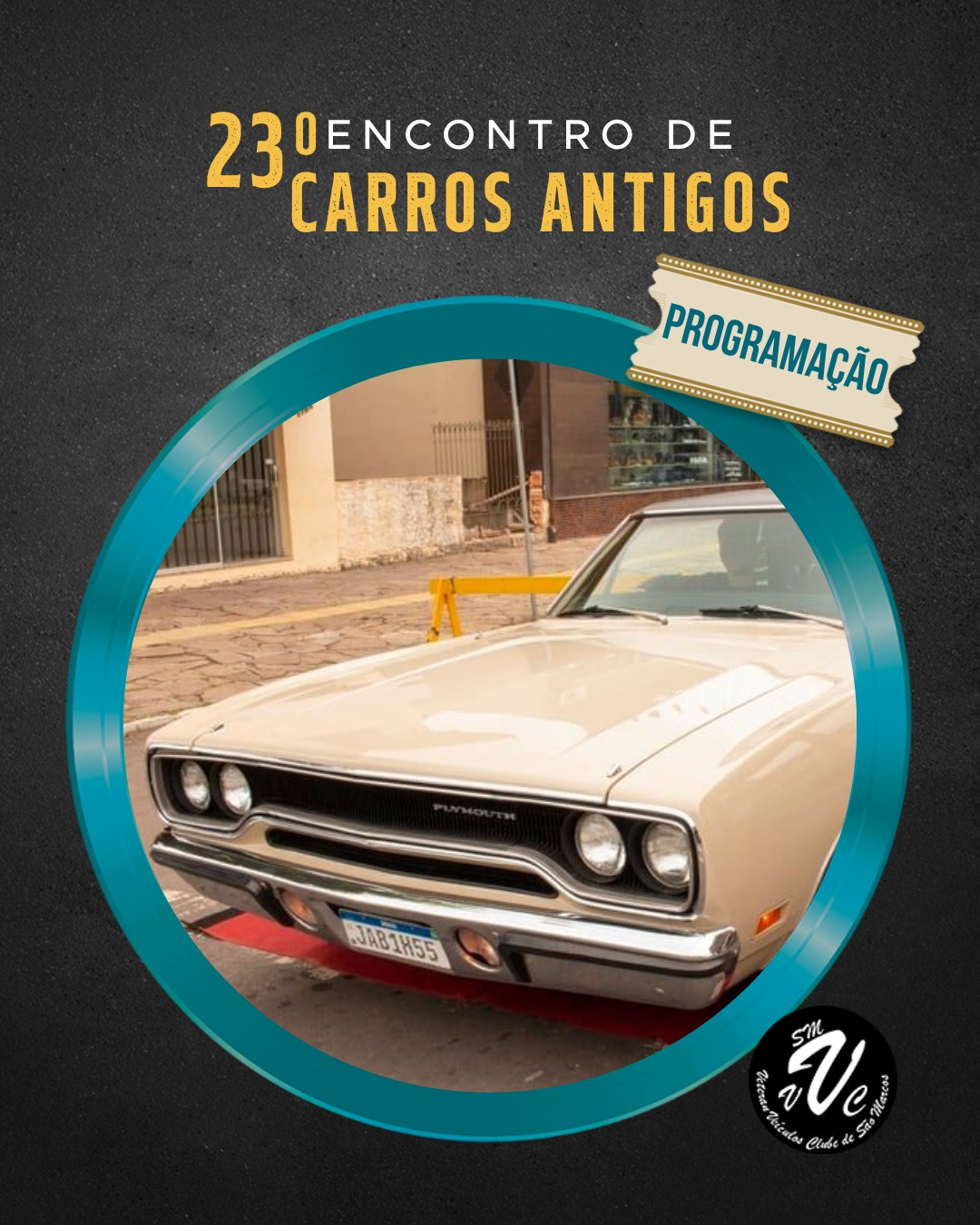 O ronco forte do 23º Encontro de Carros Antigos de São Marcos se aproxima