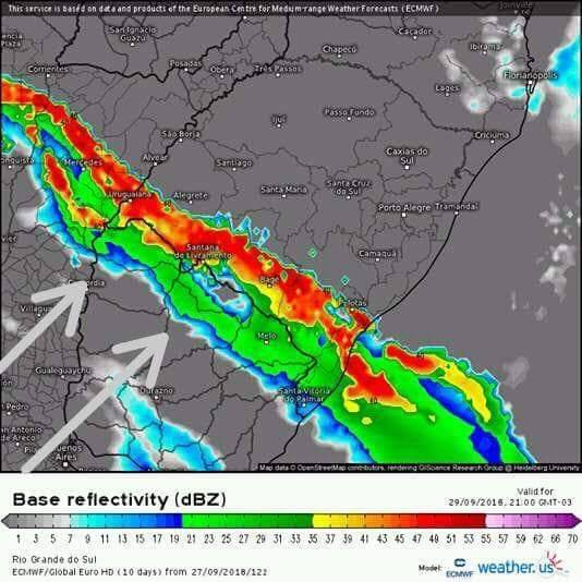 Defesa Civil alerta para o risco temporais em todo o estado no fim de semana