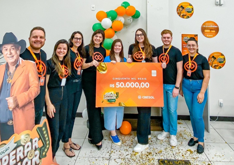 Na próxima segunda-feira, Cresol premiará cooperado com R$ 1 milhão na campanha “Cooperar é Ganhar”